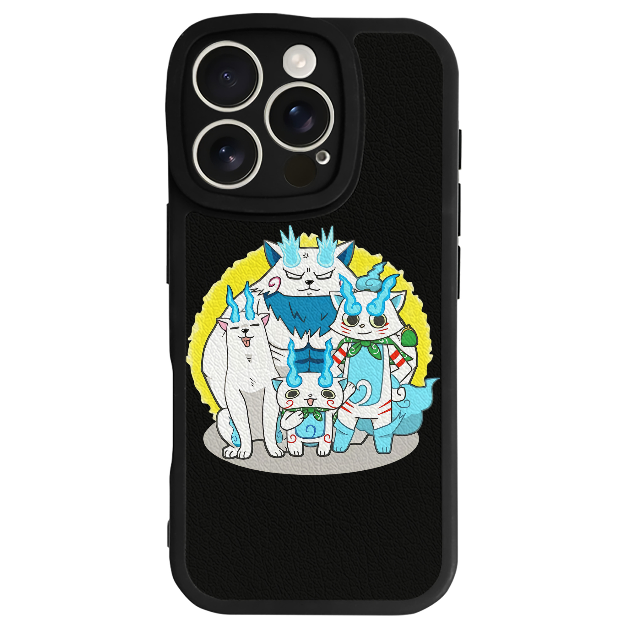 （画像用） 妖怪ウォッチ Yo-kai Watch 【iPhone 16シリーズ対応】シリコンスマホケース（レザー調） 材質：シリコン